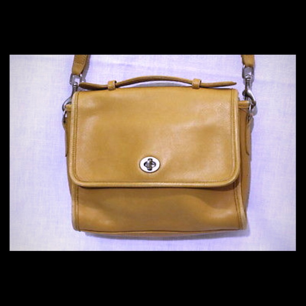VINTAGE COACH #9870 Court Crossbody Purse Leather